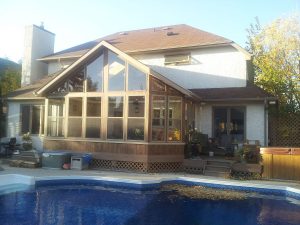 Sunroom by the pool