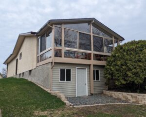 Gable over an extended basement