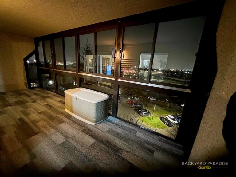 Black balcony enclosure installed in Brockville, Winnipeg