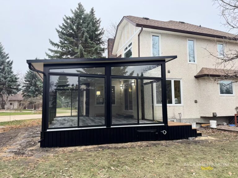 Black studio sunroom in West Saint Paul, Manitoba
