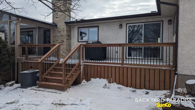 treated lumber deck and railings north transcona winnipeg