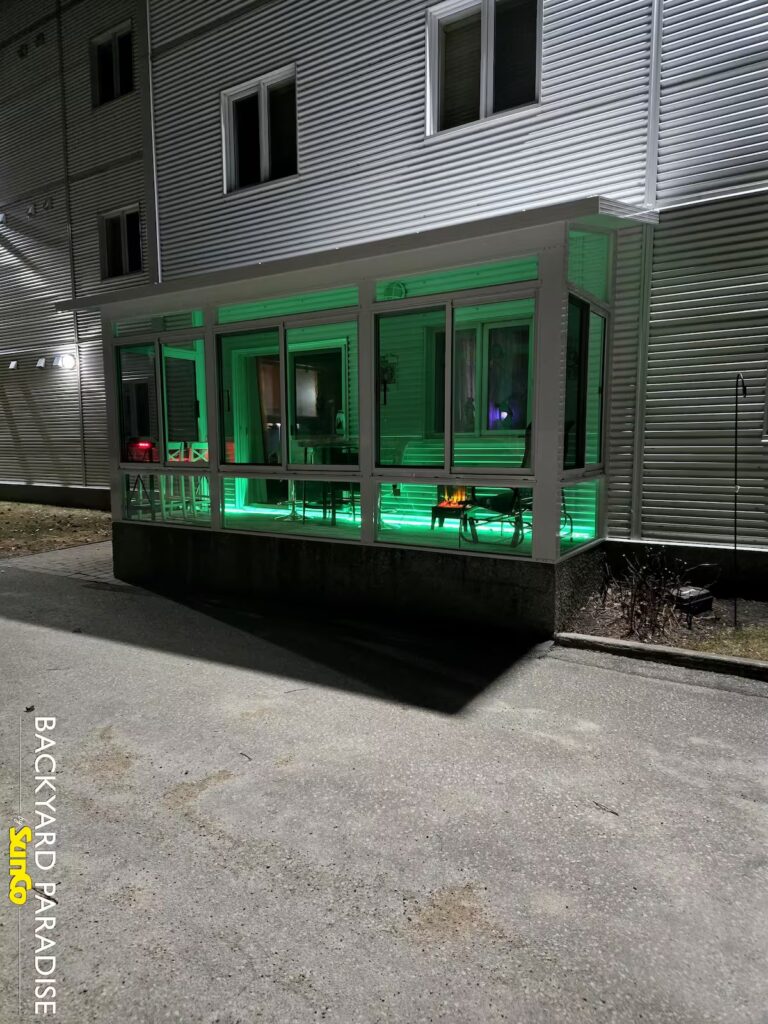 white balcony enclosure gimli manitoba