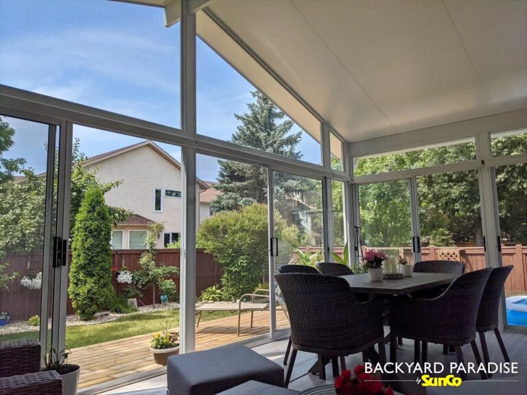 white gable sunroom lindenwoods winnipeg manitoba